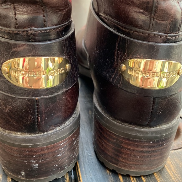 Michael Kors Ankle Boots with Goldtone Hardware and Lug Sole - Picture 10 of 12